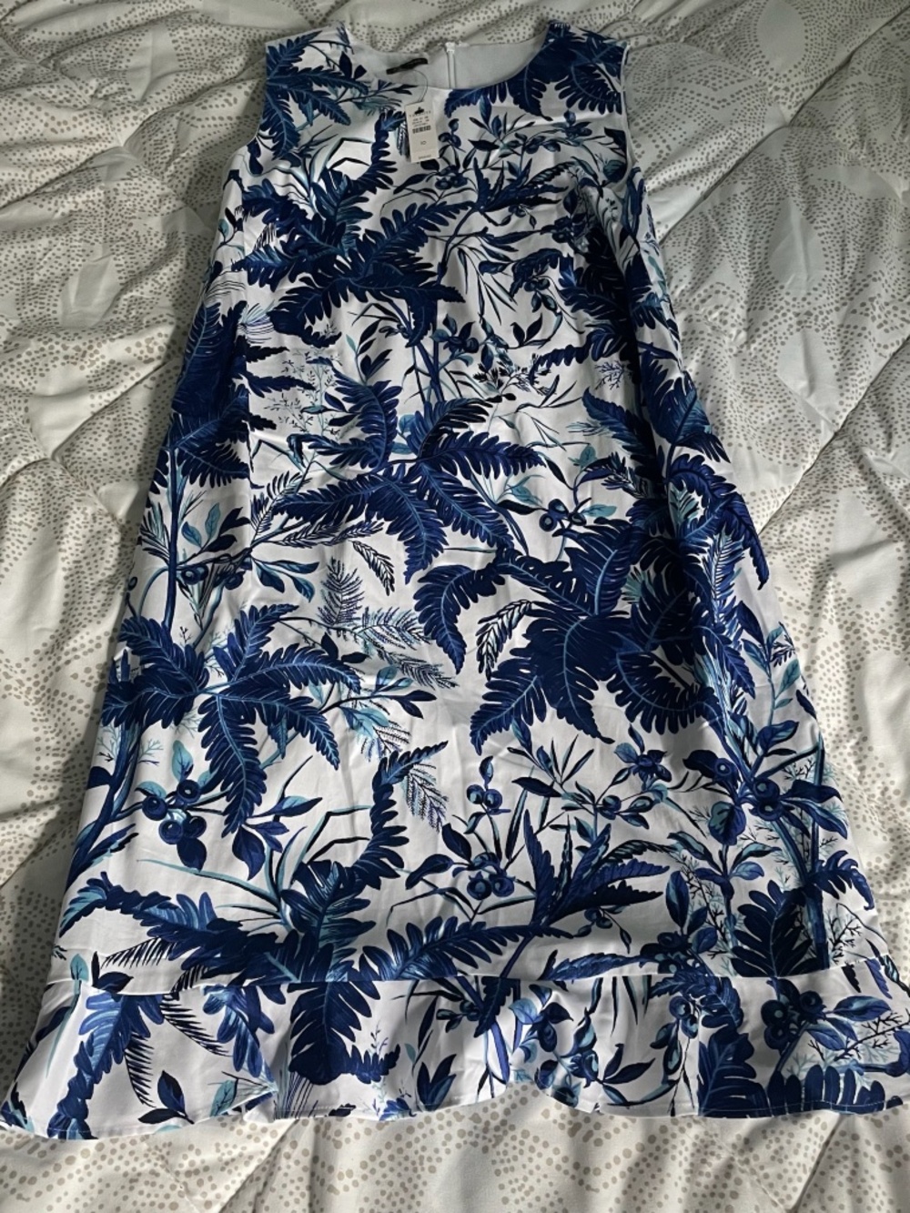 Talbots blue floral dress size 10 NWT